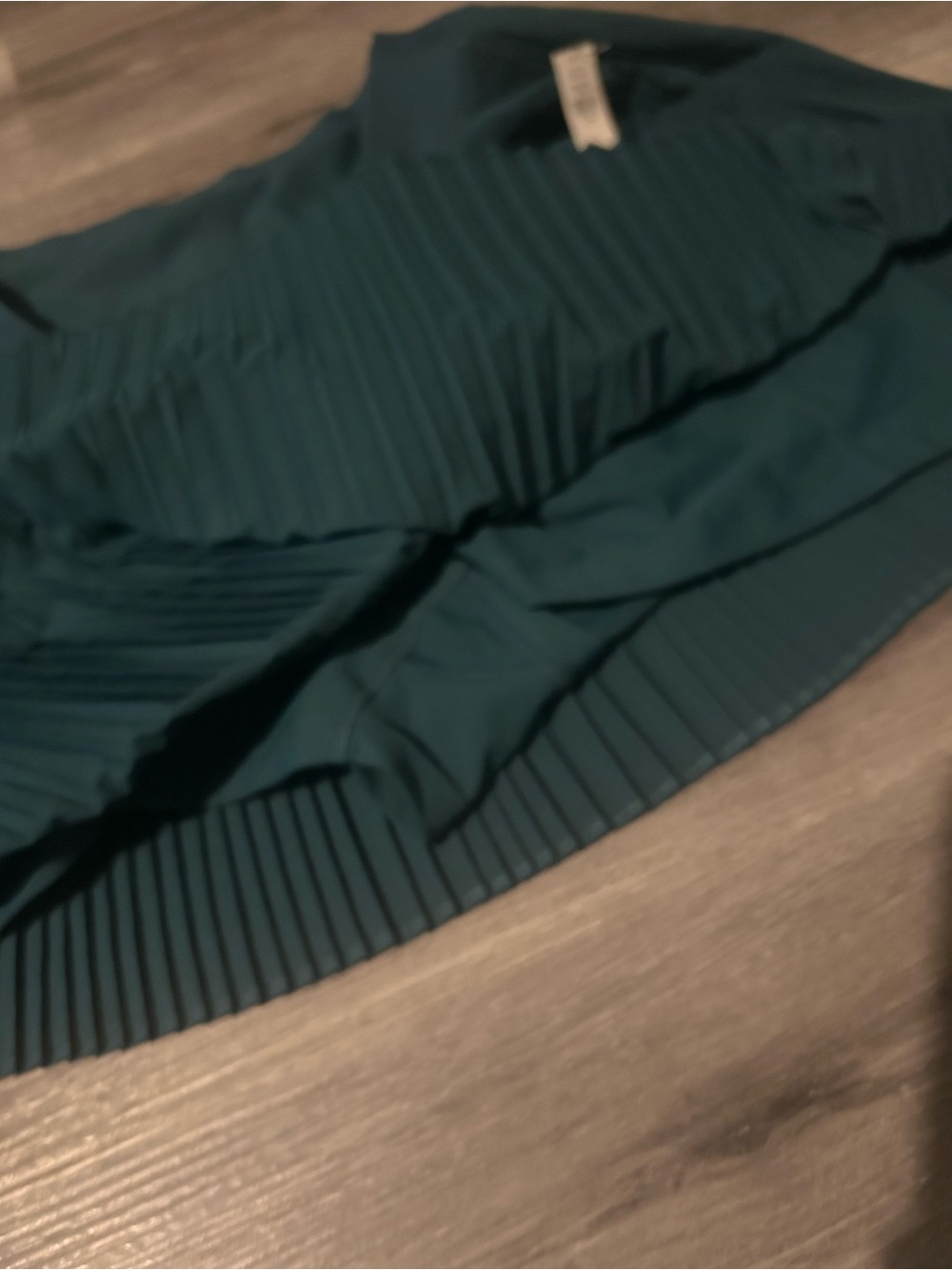 H&M Teal Pleated Mini Skirt - Picture 8 of 8